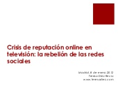 Crisis de reputación online en tele...